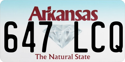 AR license plate 647LCQ