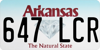 AR license plate 647LCR