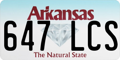 AR license plate 647LCS