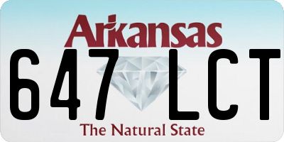 AR license plate 647LCT