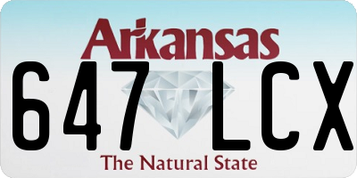 AR license plate 647LCX