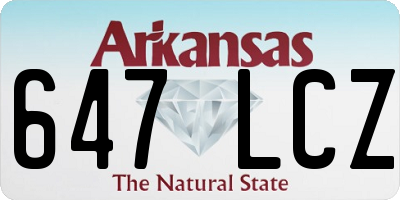 AR license plate 647LCZ