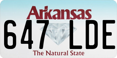 AR license plate 647LDE