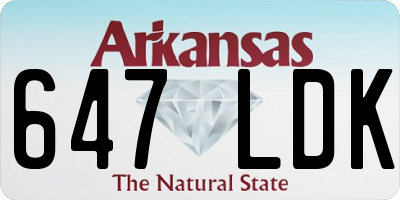 AR license plate 647LDK