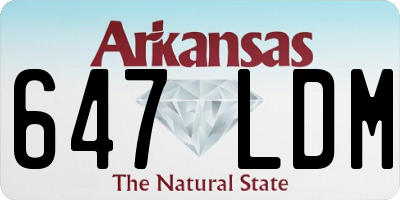 AR license plate 647LDM