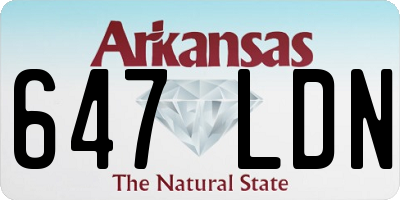 AR license plate 647LDN