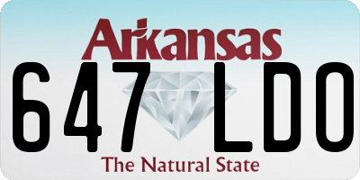 AR license plate 647LDO