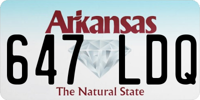 AR license plate 647LDQ