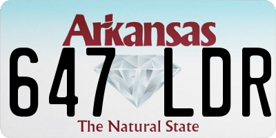 AR license plate 647LDR