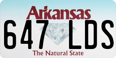 AR license plate 647LDS