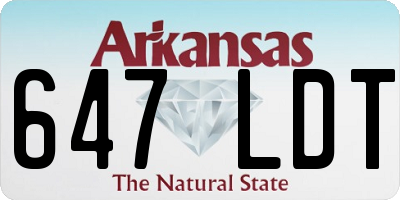 AR license plate 647LDT