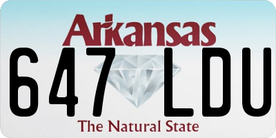 AR license plate 647LDU