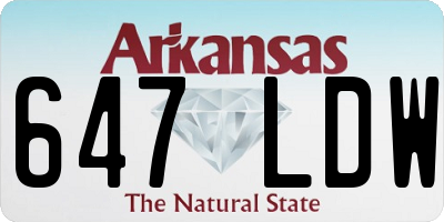 AR license plate 647LDW