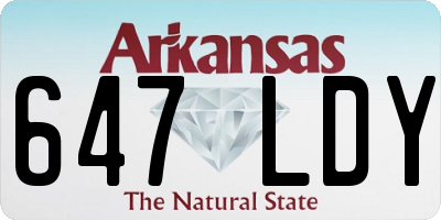 AR license plate 647LDY