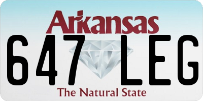 AR license plate 647LEG