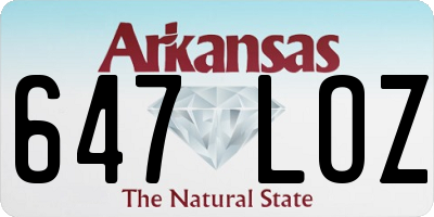 AR license plate 647LOZ