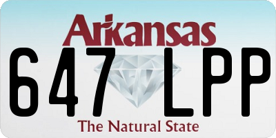 AR license plate 647LPP
