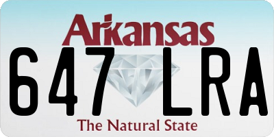 AR license plate 647LRA
