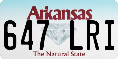 AR license plate 647LRI