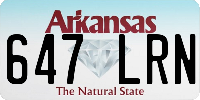 AR license plate 647LRN
