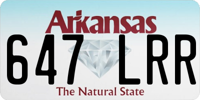 AR license plate 647LRR