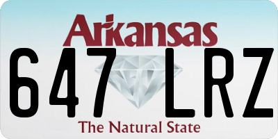 AR license plate 647LRZ