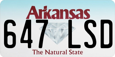 AR license plate 647LSD