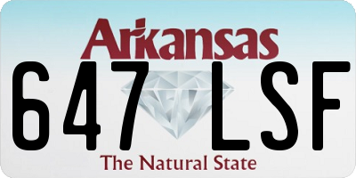 AR license plate 647LSF