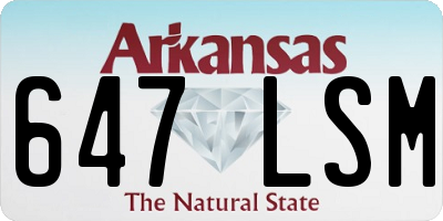 AR license plate 647LSM