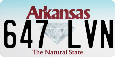 AR license plate 647LVN