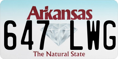 AR license plate 647LWG