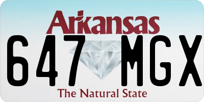 AR license plate 647MGX