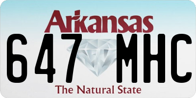 AR license plate 647MHC