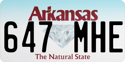 AR license plate 647MHE
