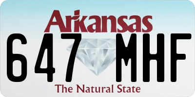 AR license plate 647MHF