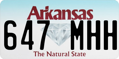 AR license plate 647MHH