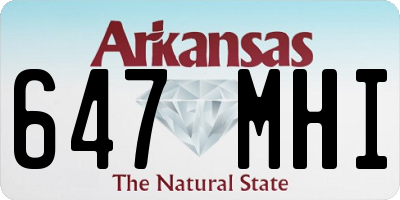 AR license plate 647MHI