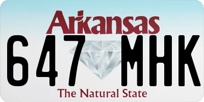 AR license plate 647MHK