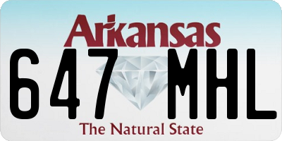 AR license plate 647MHL