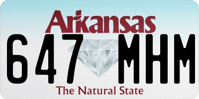 AR license plate 647MHM