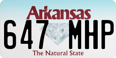 AR license plate 647MHP