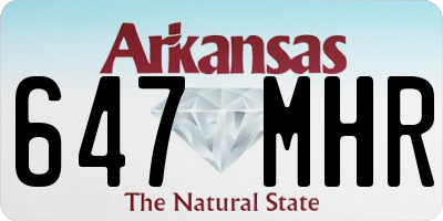 AR license plate 647MHR