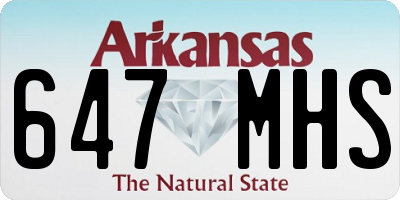 AR license plate 647MHS