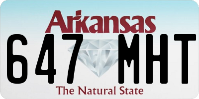 AR license plate 647MHT