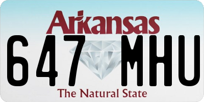 AR license plate 647MHU