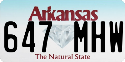 AR license plate 647MHW
