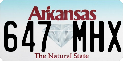 AR license plate 647MHX