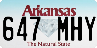 AR license plate 647MHY