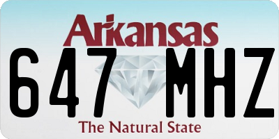 AR license plate 647MHZ