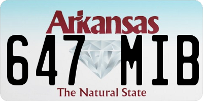 AR license plate 647MIB